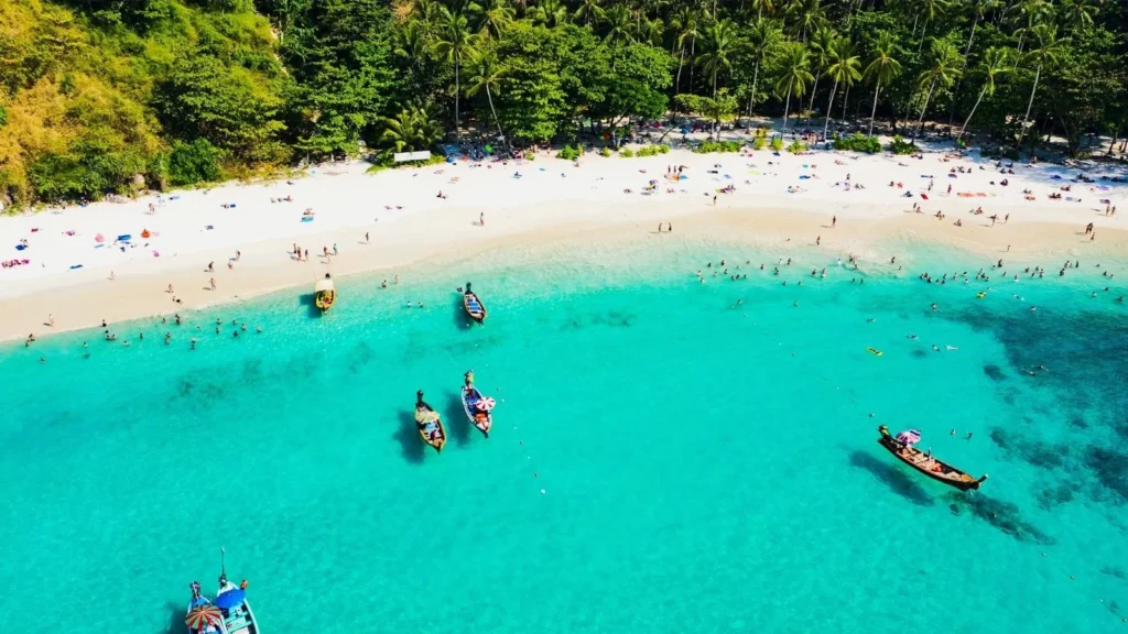 Limestone islands and turquoise sea near Phuket